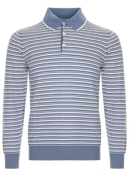 Поло из хлопка и шелка BRIONI