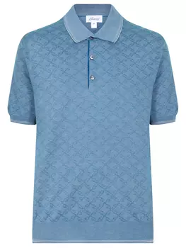 Поло из хлопка и шелка BRIONI