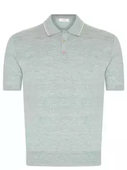 Поло из льна и хлопка