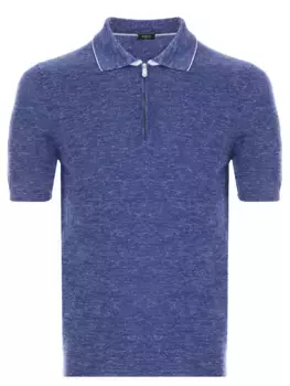 Поло из шелка и льна