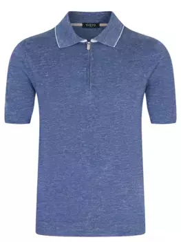 Поло из шелка и льна