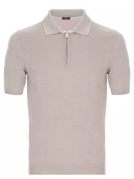 Поло из шелка и льна