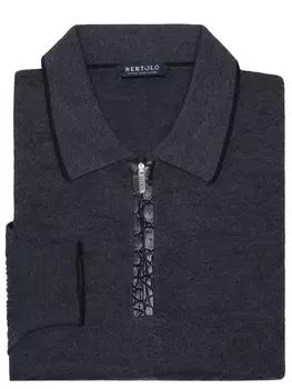 Поло из шерсти и шелка