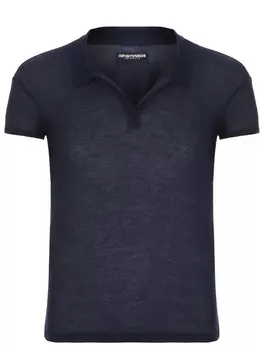 Поло из вискозы EMPORIO ARMANI