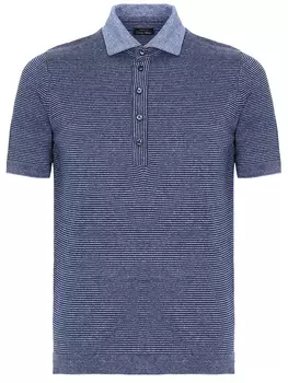 Поло изо льна и хлопка CESARE ATTOLINI