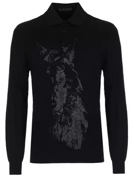 Поло кашемировое с принтом