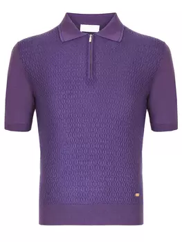 Поло шелковое на молнии