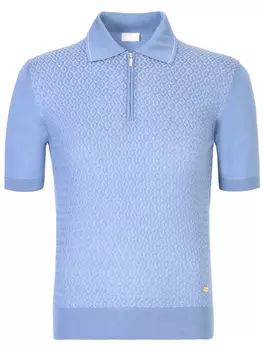 Поло шелковое на молнии