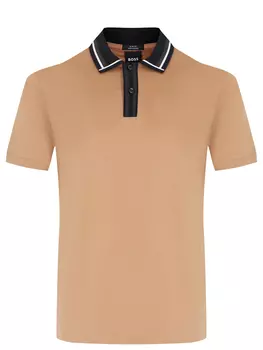 Поло Slim Fit хлопковое BOSS