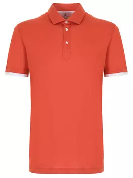 Поло Slim Fit из шелка и хлопка