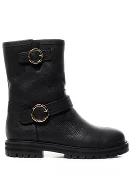 Полусапоги кожаные на меху S.FERRAGAMO