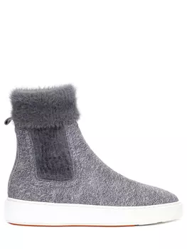 Полусапоги замшевые