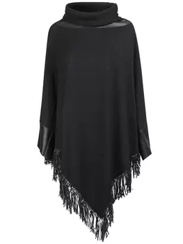 Пончо с бахромой
