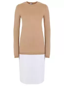 Приталенное двухцветное платье LOEWE