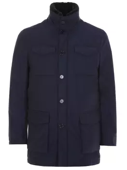 Пуховая куртка с мехом нутрии