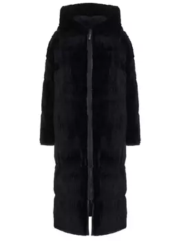 Пуховик двусторонний с мехом кролика YVES SALOMON