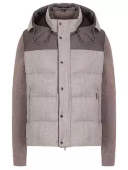 Пуховик комбинированный