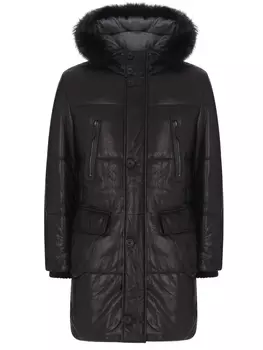 Пуховик кожаный GALLOTTI