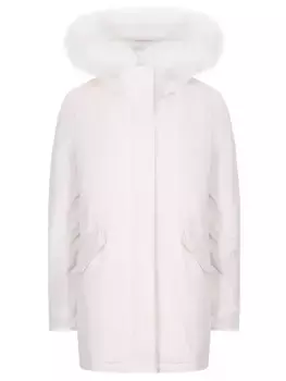 Пуховик однотонный