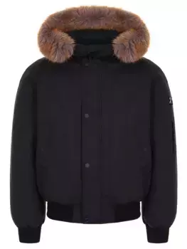 Пуховик однотонный