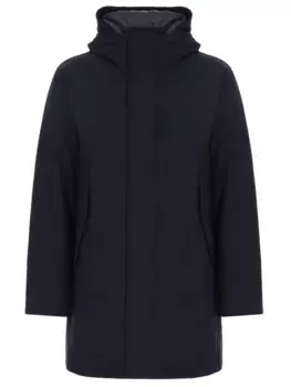 Пуховик однотонный