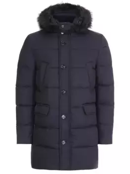 Пуховик с меховой отделкой