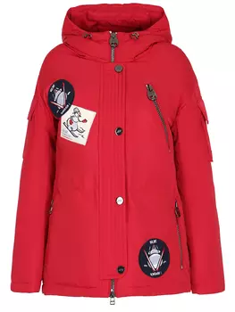 Пуховик с нашивками