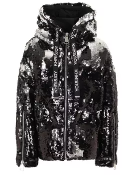 Пуховик с пайетками