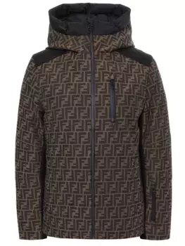 Пуховик с принтом