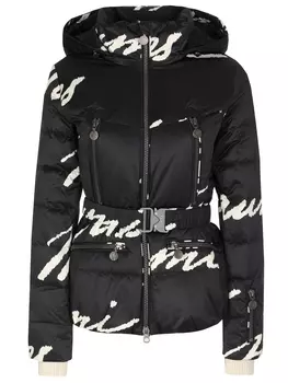 Пуховик стеганый с принтом NAUMI