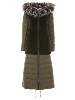 Пуховик стеганый удлиненный