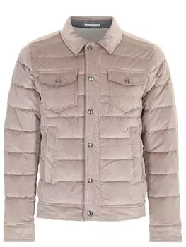 Пуховик вельветовый