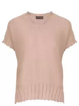 Пуловер хлопковый с пайетками