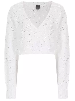 Пуловер хлопковый с пайетками LORENA ANTONIAZZI