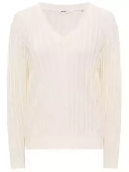 Пуловер из хлопка и льна