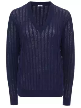 Пуловер из хлопка и льна