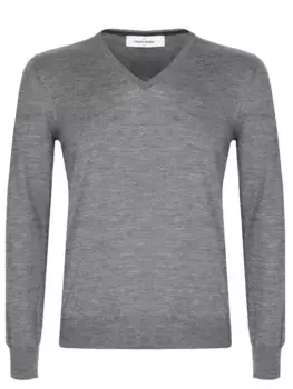 Пуловер из шерсти и шелка