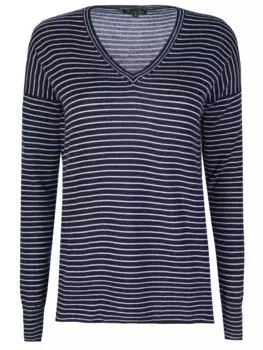 Пуловер кашемировый в полоску