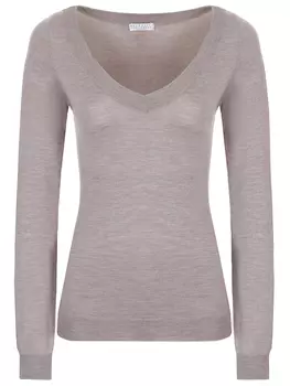 Пуловер однотонный