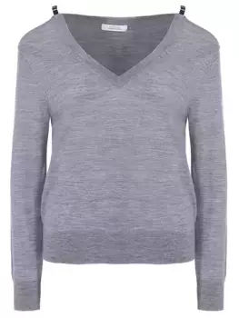 Пуловер с открытыми плечами