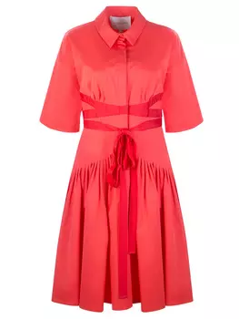 Расклешенное платье из хлопка