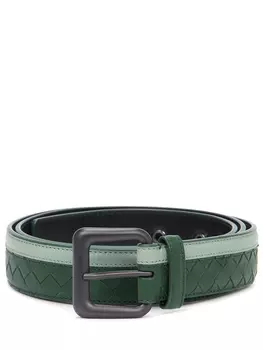 Ремень кожаный плетеный