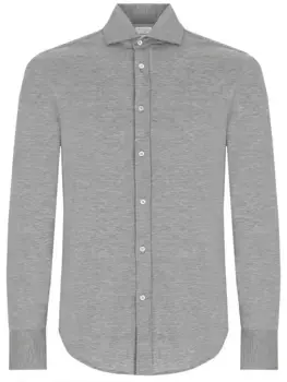 Рубашка Basic Fit из шелка и хлопка