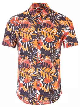 Рубашка хлопковая с принтом