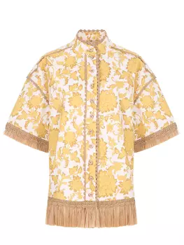 Рубашка хлопковая с принтом