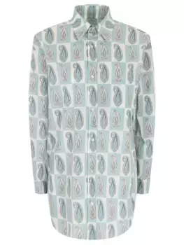 Рубашка хлопковая с принтом