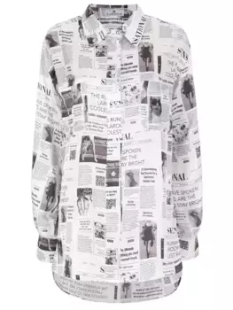 Рубашка хлопковая с принтом