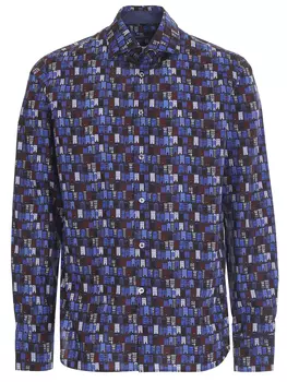 Рубашка хлопковая с принтом