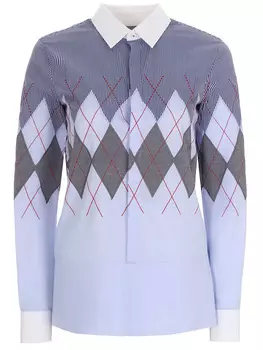 Рубашка хлопковая с принтом DSQUARED2