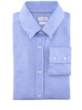 Рубашка хлопковая Slim Fit BRUNELLO CUCINELLI